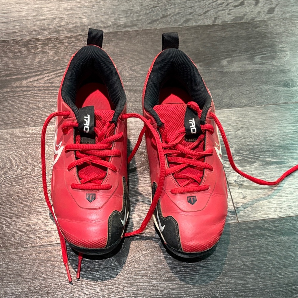 Nike Kids Red and Black Cleats